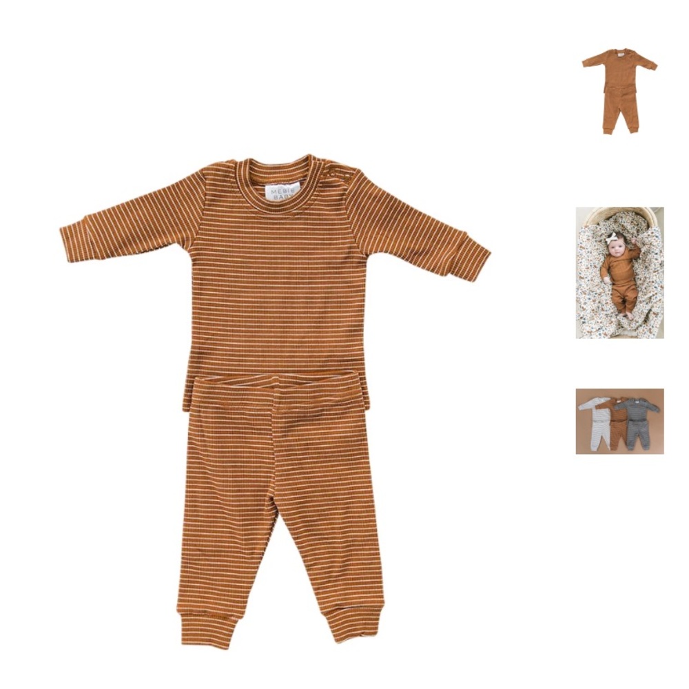 MEBIE BABY RIBBED COTTON SET 18MO